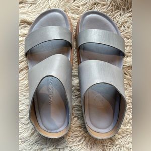 Wal & Pai Formosa leather sandals Concrete 41